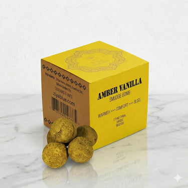Amber Vanilla Smudge Bombs: 5-Pack Ritual Kit  Ziya Blue