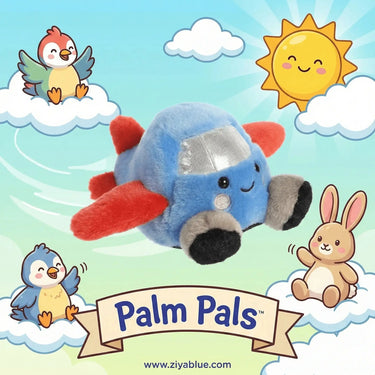Amelia Jet Palm Pals – 5" Plush Aurora Ziya Blue