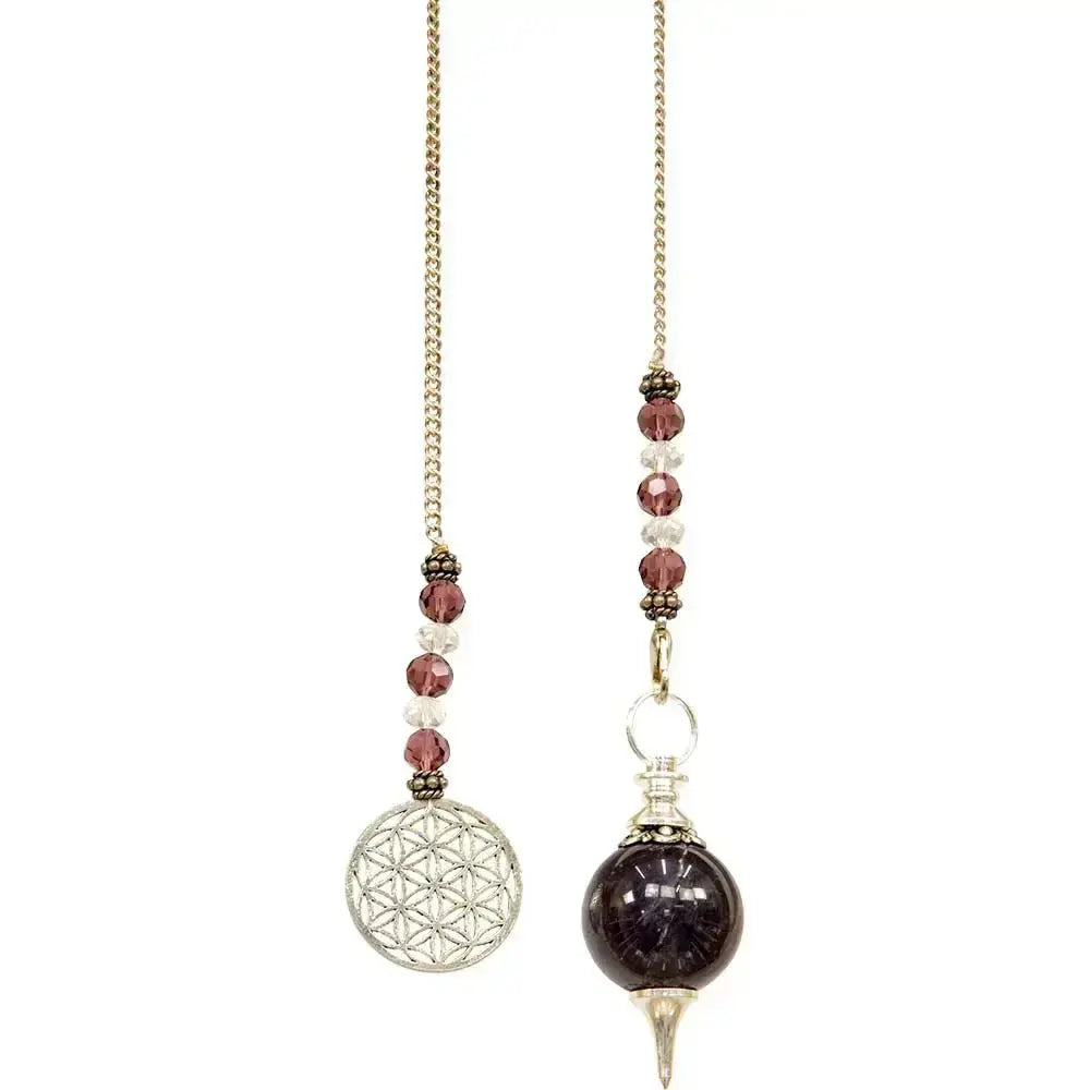 Amethyst Pendulum | Flower of Life Sacred Geometry Tool Kheops International Ziya Blue