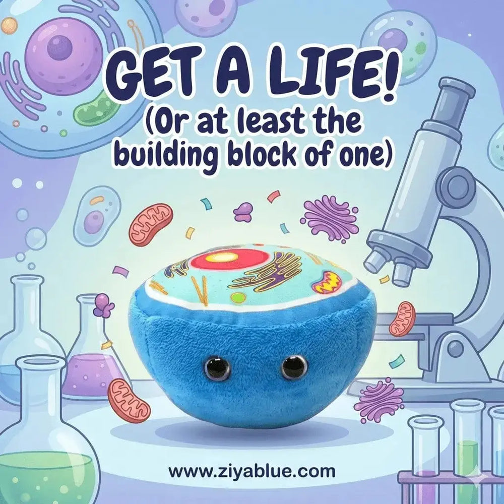 Animal Cell Plush | GIANTmicrobes Educational Science Toy Giant Microbes Ziya Blue