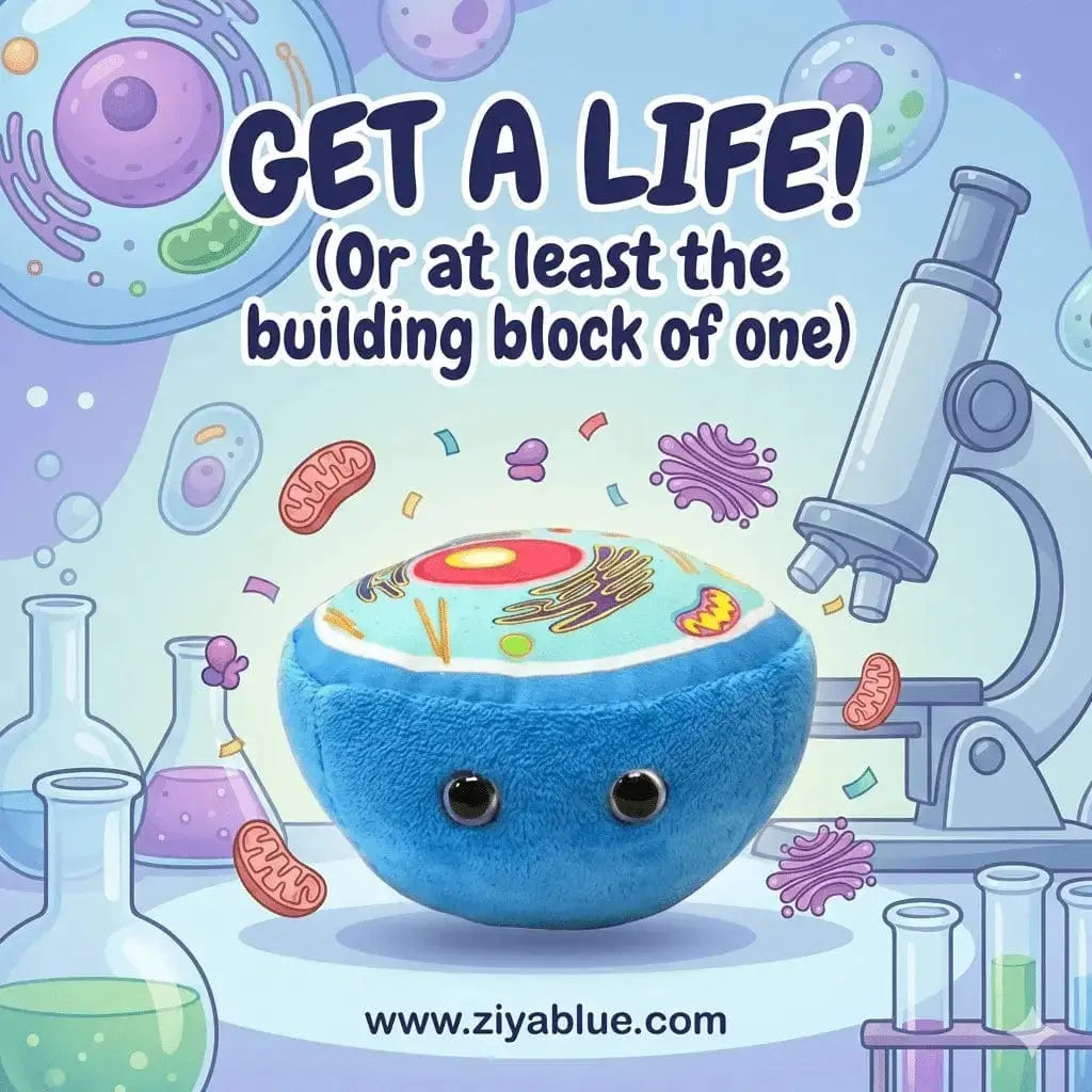Animal Cell Plush | GIANTmicrobes Educational Science Toy Giant Microbes Ziya Blue