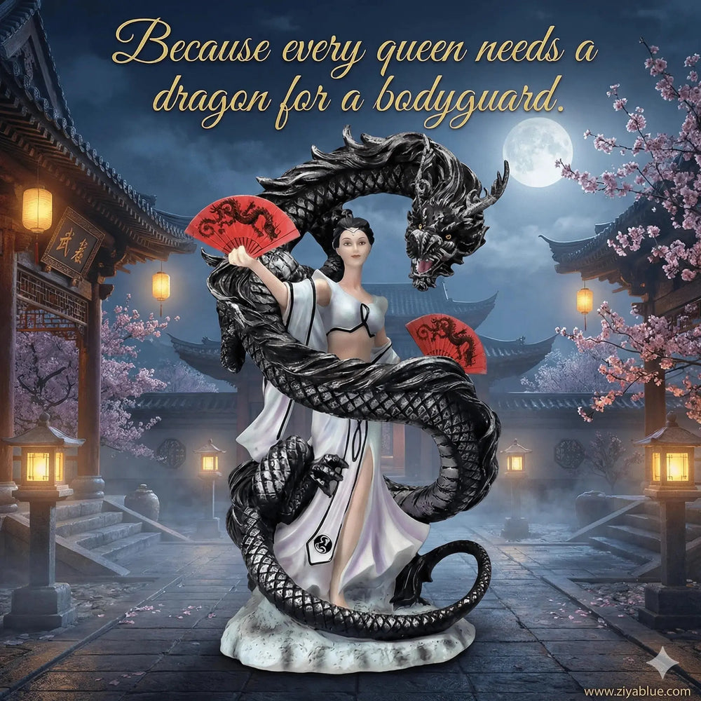 Anne Stokes Dragon Friendship: Dragon Figurine Dancer Pacific Giftware Ziya Blue