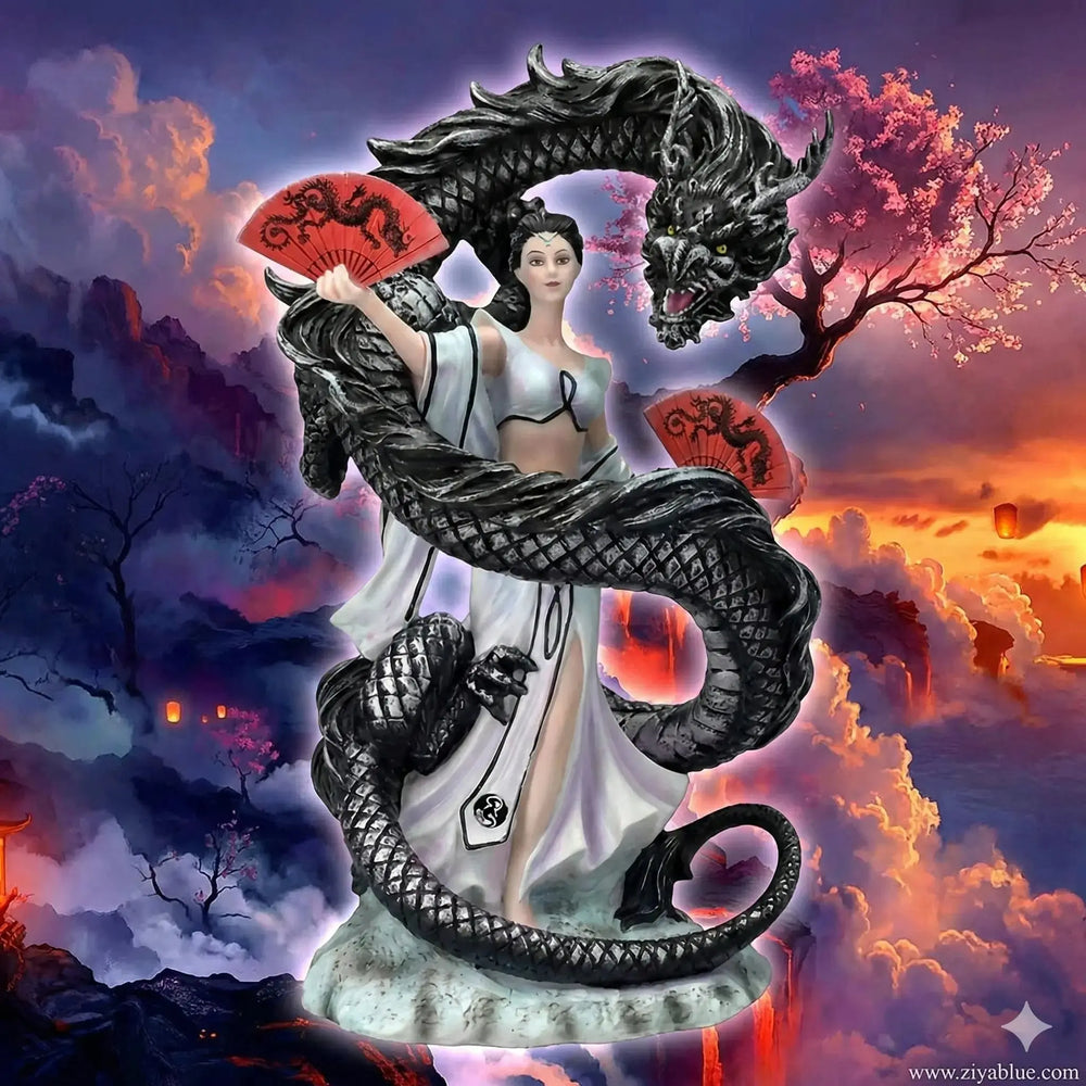 Anne Stokes Dragon Friendship: Dragon Figurine Dancer Pacific Giftware Ziya Blue