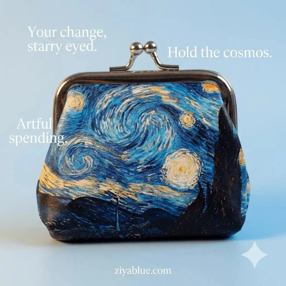 Art Inspired Coin Purse – The "Masterpiece" Mini Pouch Ziya Blue Ziya Blue