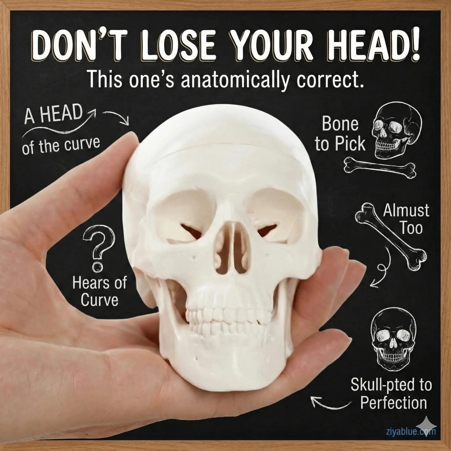 Articulated Mini Human Skull Model 💀 Ziya Blue Ziya Blue