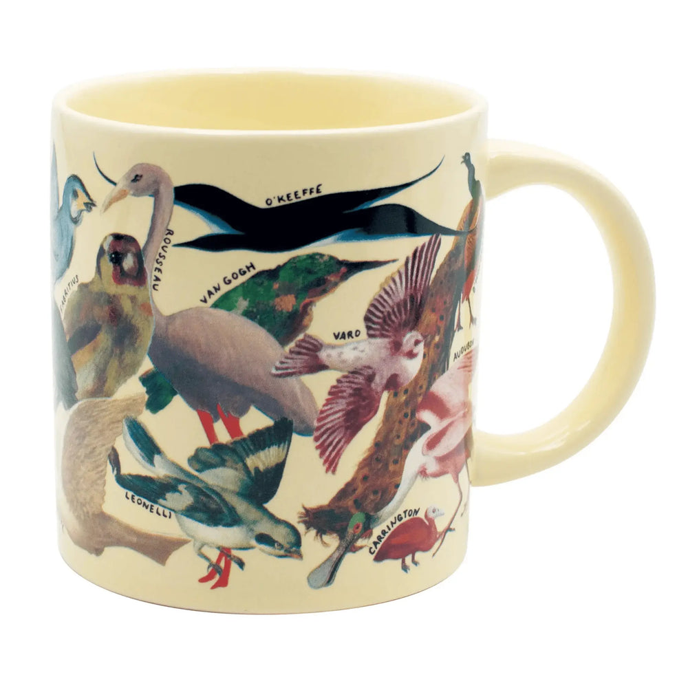 Artistic Bird Mug: The 22-Flight Masterpiece Unemployed Philosophers Guild Ziya Blue