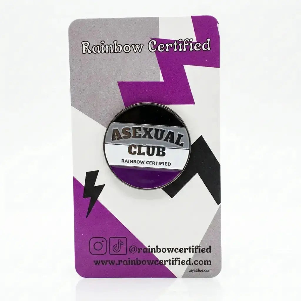 Asexual Pride Club Pin Rainbow Certified Ziya Blue