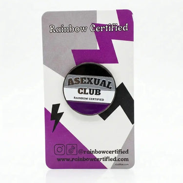 Asexual Pride Club Pin Rainbow Certified Ziya Blue