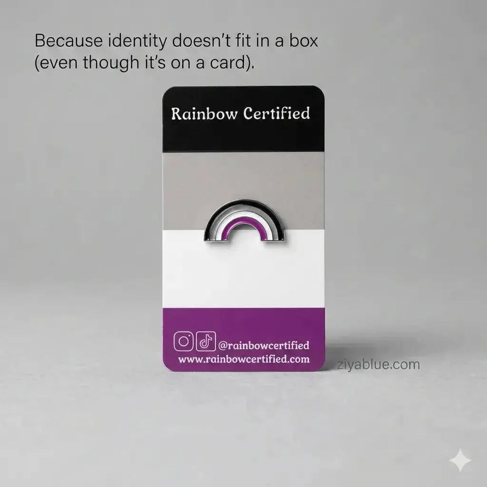 Asexual Pride Pin: Rainbow Enamel Badge Faire Ziya Blue
