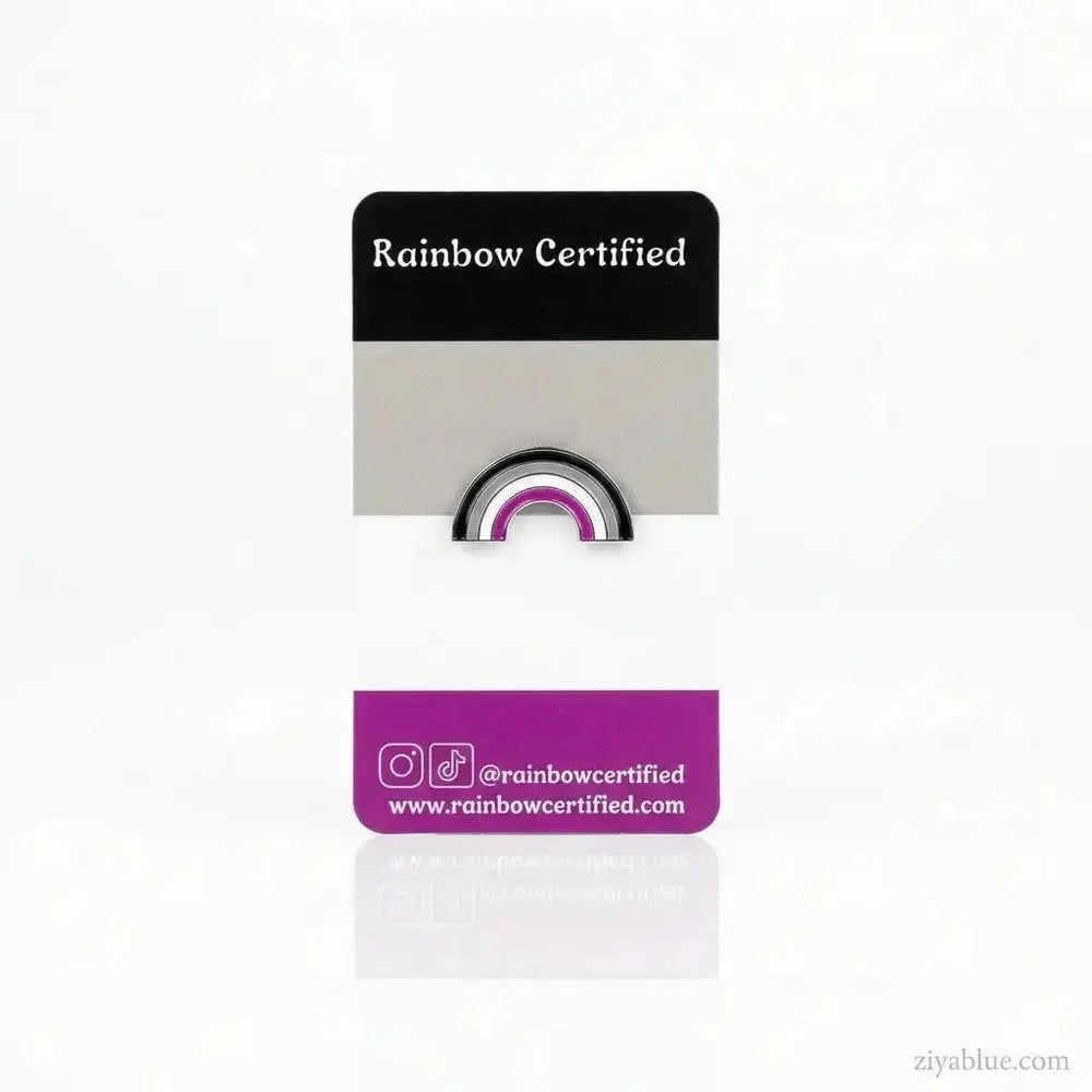 Asexual Pride Pin: Rainbow Enamel Badge Faire Ziya Blue