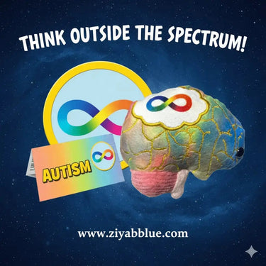 Autism Brain Plush | GIANTmicrobes Neurodiversity Toy Giant Microbes Ziya Blue