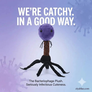 Bacteriophage Plush | GIANTmicrobes T4 Virus Hunter Giant Microbes Ziya Blue