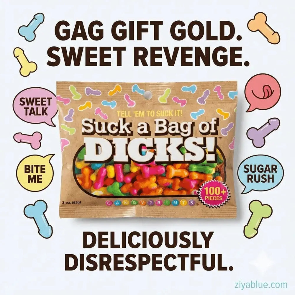 Bag of Dicks Candy – Cheeky Novelty Gag Gift Little Genie Productions Ziya Blue