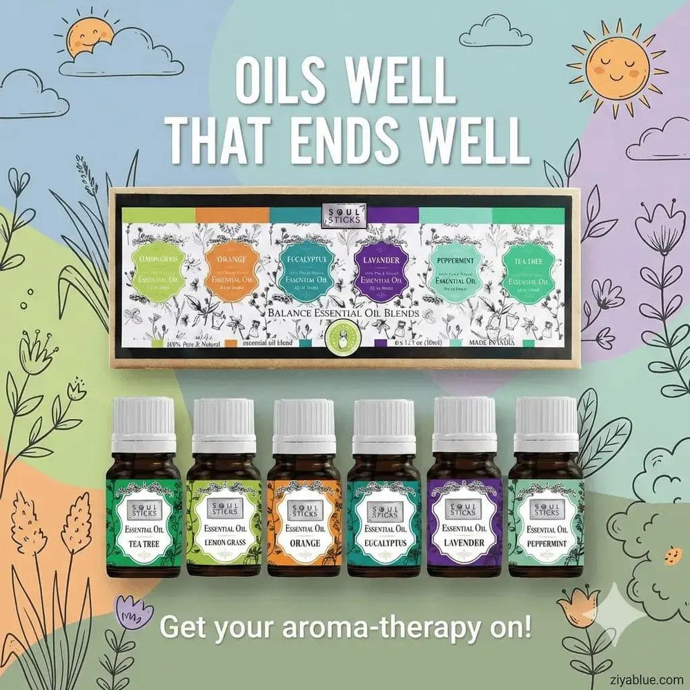Balance Essential Oil Pack | Soul Sticks Harmony Set Designs by Deekay Inc. Ziya Blue