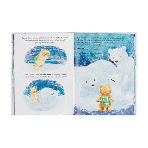 Bartholomew Bear and Snow Giants Book Jellycat Ziya Blue