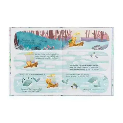 Bartholomew Bear and Snow Giants Book Jellycat Ziya Blue