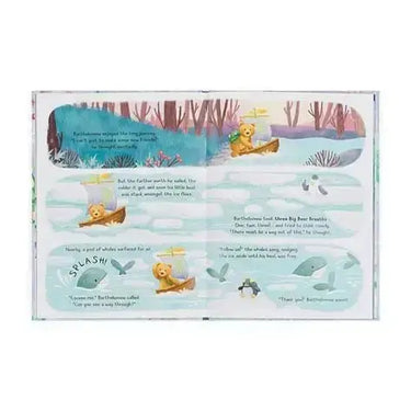 Bartholomew Bear and Snow Giants Book Jellycat Ziya Blue