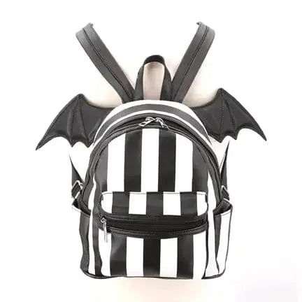 Bat Wing Strip Mini Backpack | Gothic Statement Accessory COMECO INC Ziya Blue