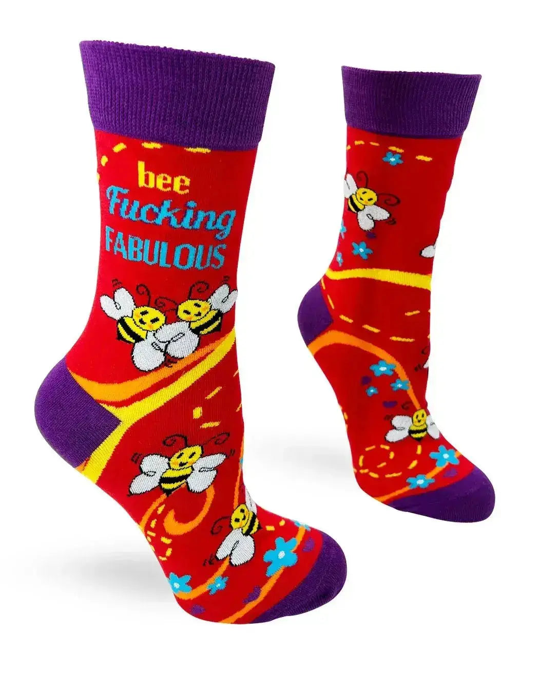 Bee Fucking Fabulous Socks for Women Fabdaz Ziya Blue