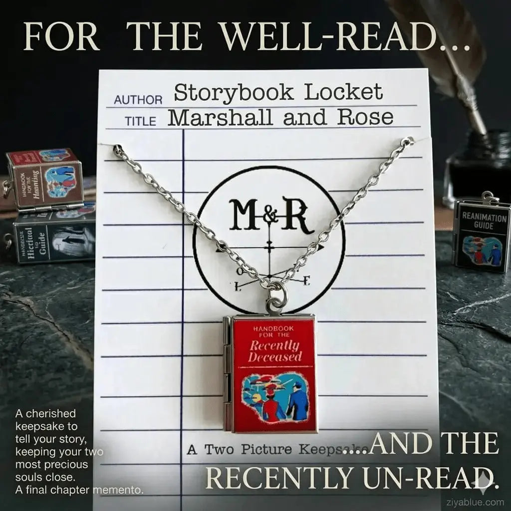 Beetlejuice Locket | Handbook for the Recently Deceased Marshall and Rose Ziya Blue