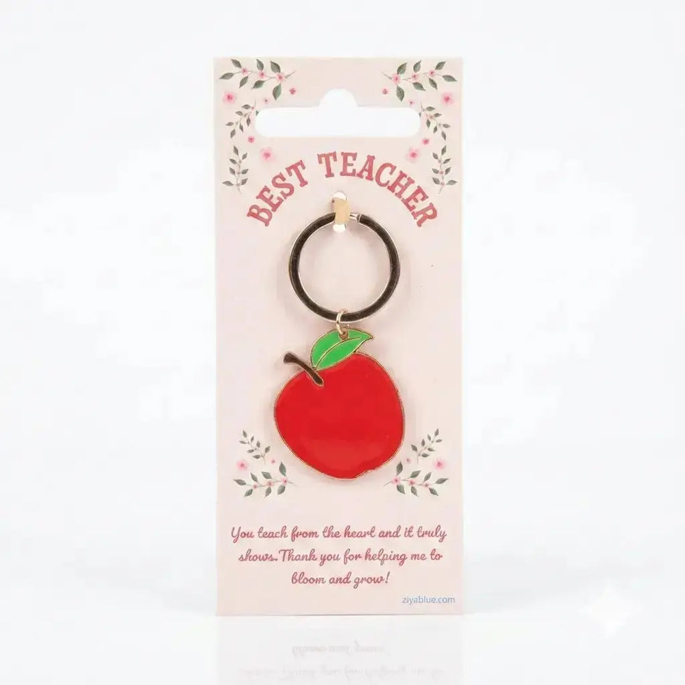 Best Teacher Apple Keyring: The "A+ Appreciation" Keepsake 🍎📖 Something Different Ziya Blue