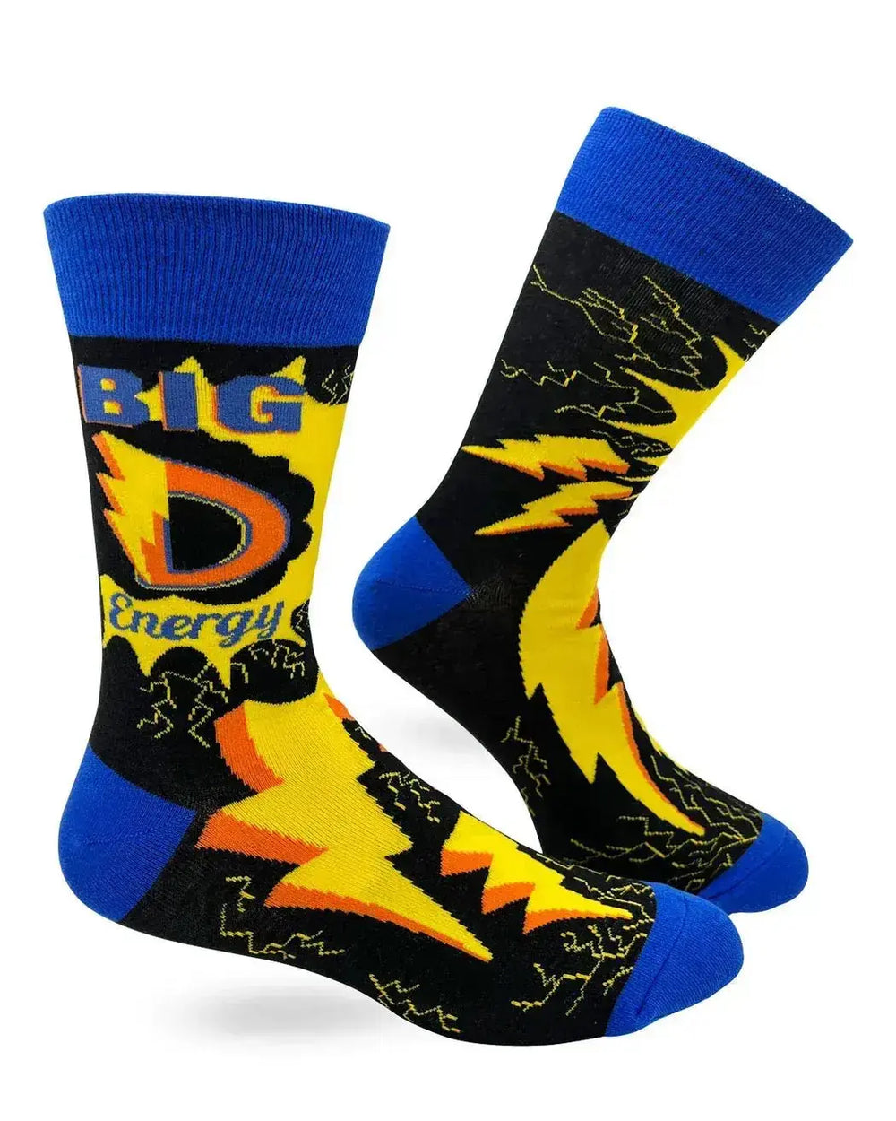 Big D Energy Men's Crew Socks Fabdaz Ziya Blue