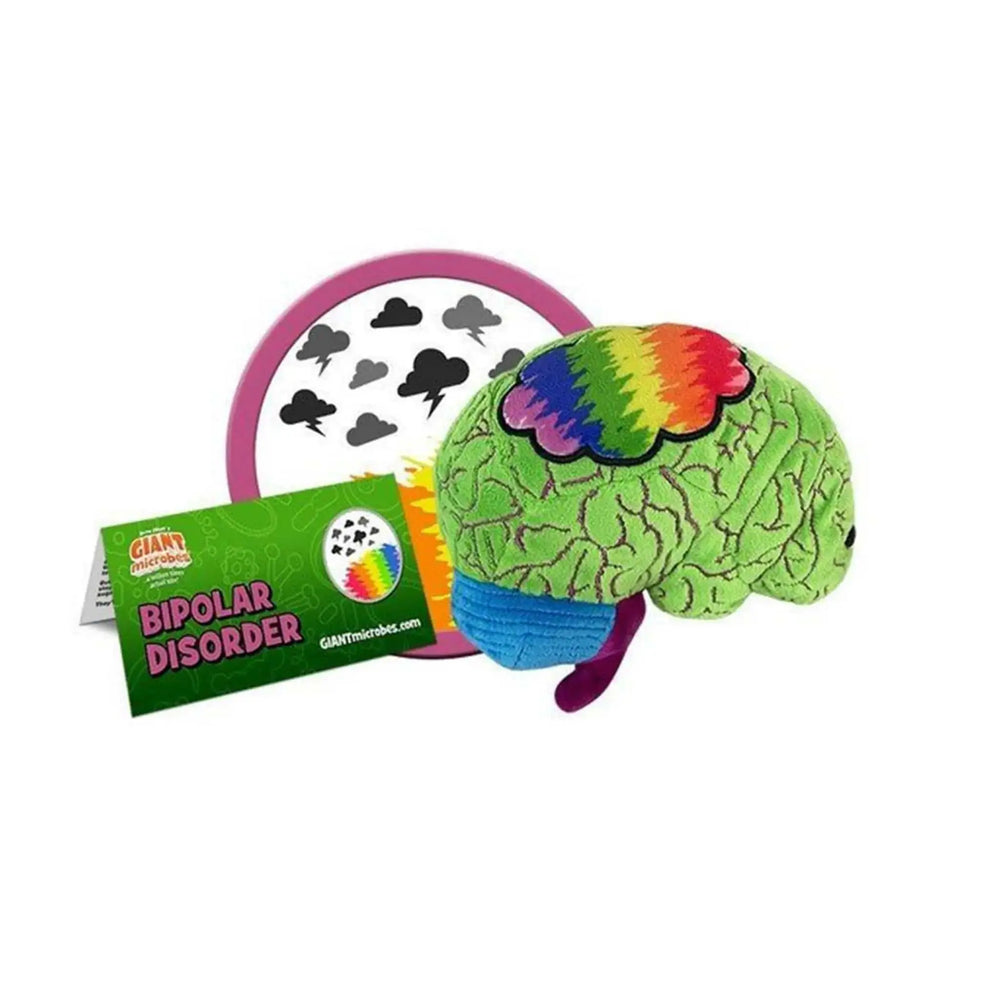 Bipolar Brain Plush | GIANTmicrobes Mental Health Toy Giant Microbes Ziya Blue