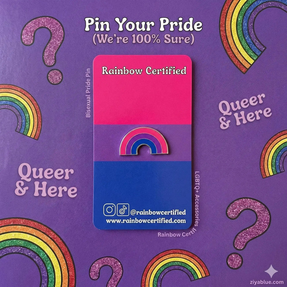 Bisexual Rainbow Pride Pin: LGBTQ Accessory Rainbow Certified Ziya Blue