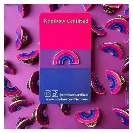 Bisexual Rainbow Pride Pin: LGBTQ Accessory Rainbow Certified Ziya Blue