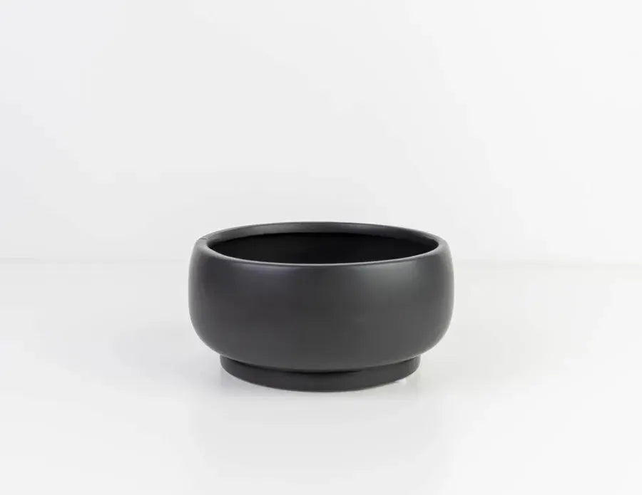 Black Bonsai Bowl W/ Saucer