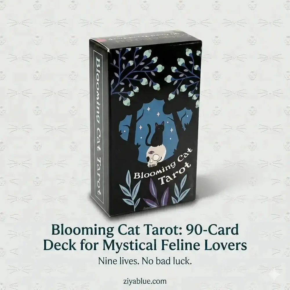 Blooming Cat Tarot | 90-Card Mini Botanical Deck Ziya Blue Ziya Blue