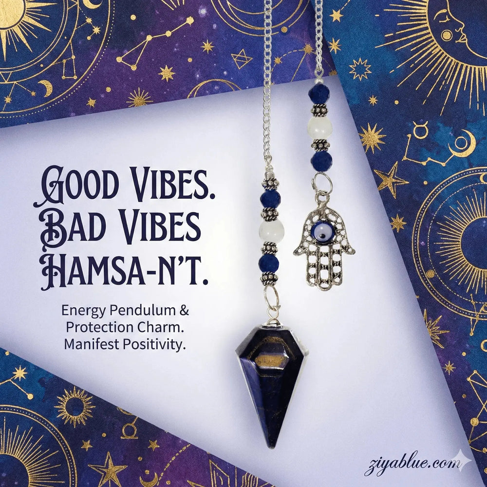 Blue Tiger Eye Pendulum Kheops International Ziya Blue