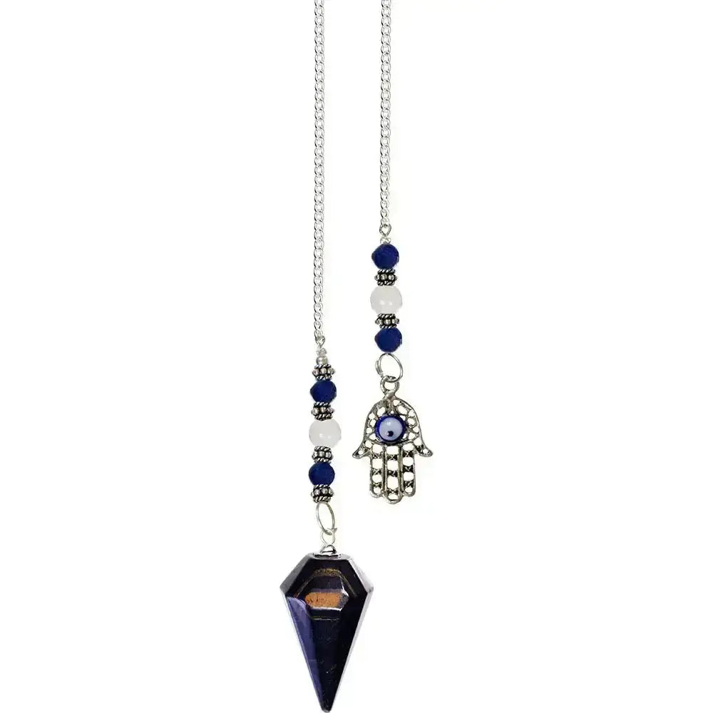 Blue Tiger Eye Pendulum Kheops International Ziya Blue