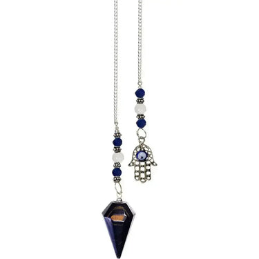 Blue Tiger Eye Pendulum Kheops International Ziya Blue