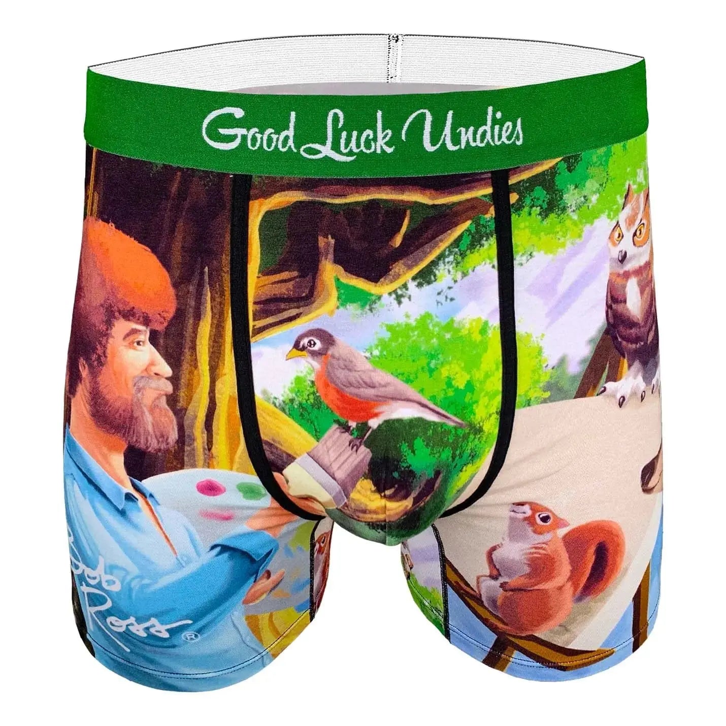 Bob Ross Happy Little Underpants: The Modal Performance Layer Good Luck Sock Ziya Blue