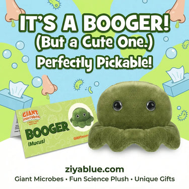 Booger Plush | GIANTmicrobes Educational Gross Science Toy Giant Microbes Ziya Blue