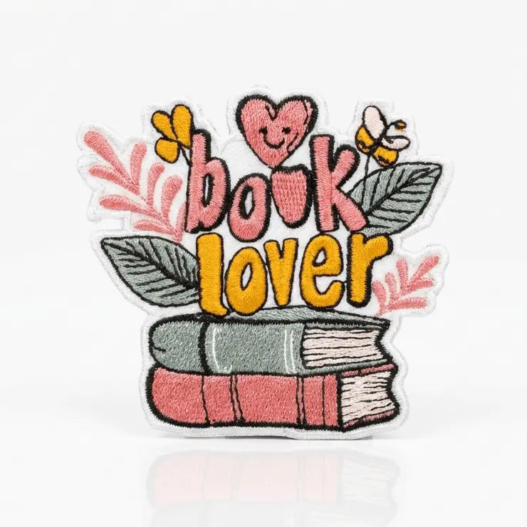 Book Lover Patch: Floral Books Iron-On Ziya Blue Ziya Blue