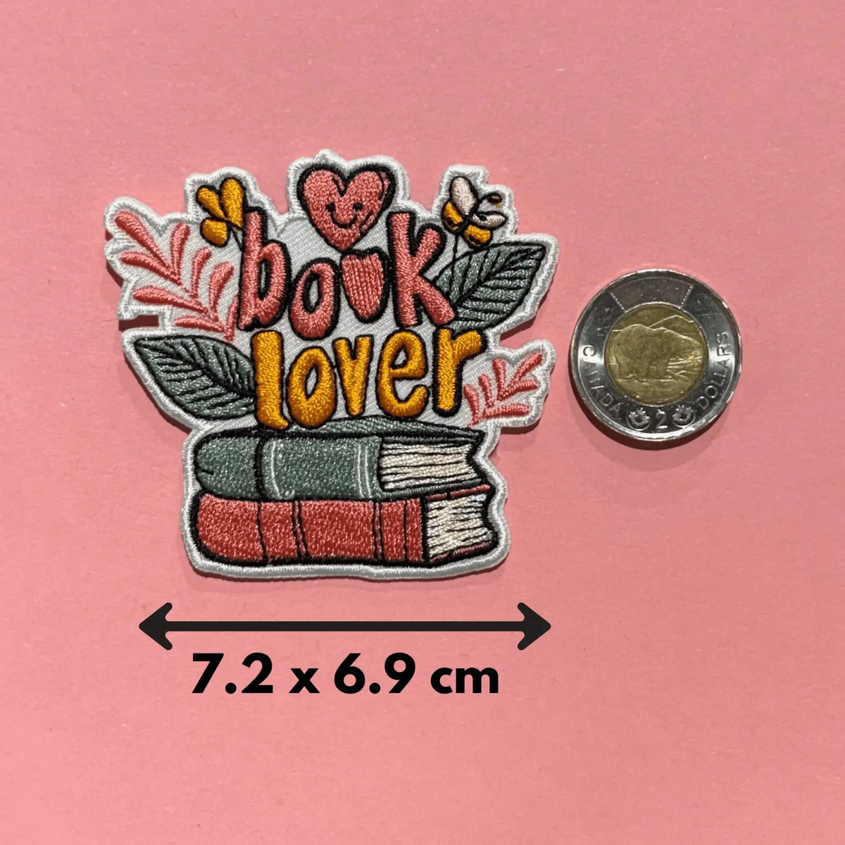 Book Lover Patch: Floral Books Iron-On  Ziya Blue