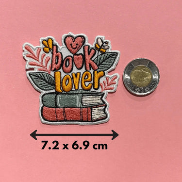 Book Lover Patch: Floral Books Iron-On  Ziya Blue