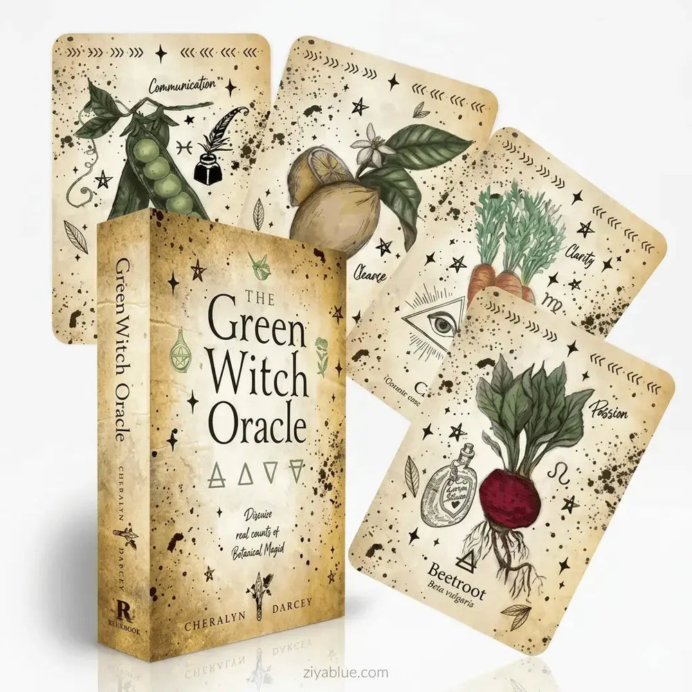 Botanical Magick Oracle | Green Witch 44-Card Deck & Guidebook Ziya Blue Ziya Blue