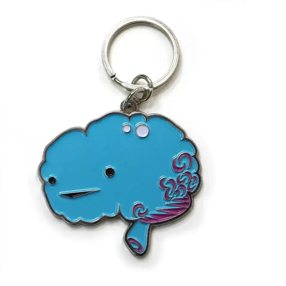Brain Keychain: All You Need is Lobe I Heart Guts Ziya Blue