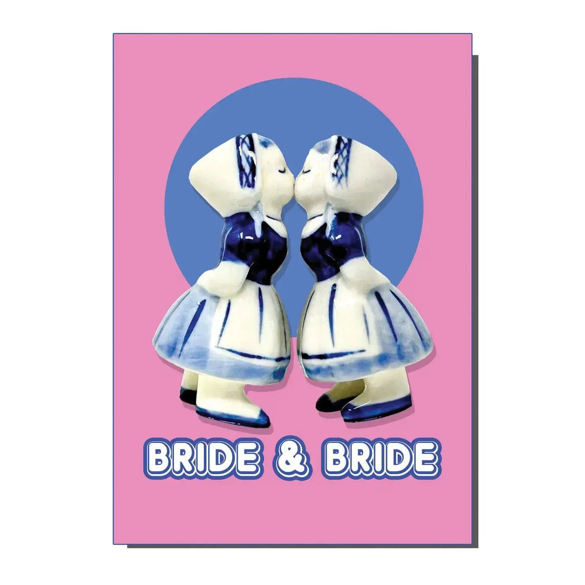 Bride and Bride Wedding Card Bite Your Granny Ziya Blue