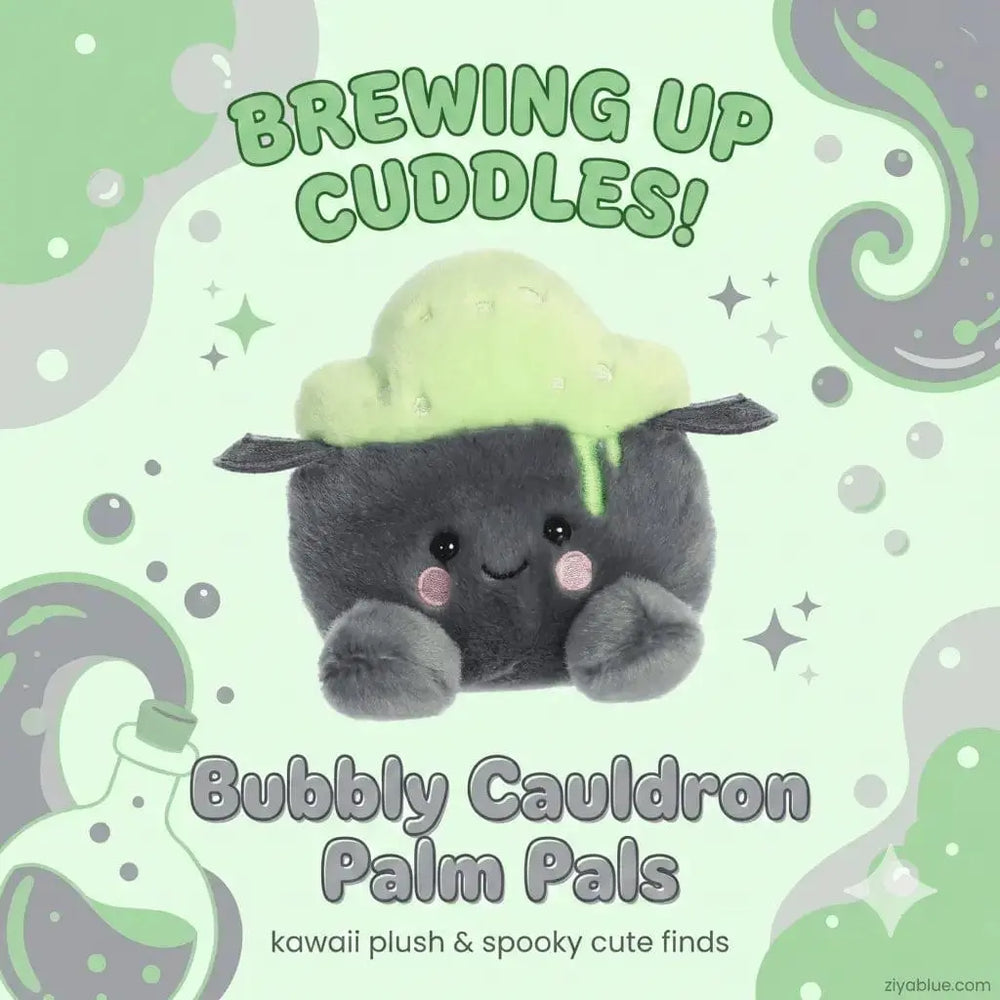 Bubbly Cauldron Palm Pals| 5" Plush Aurora Ziya Blue