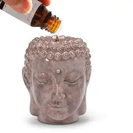 Buddha Head Oil Burner | Zen Aromatherapy Diffuser Abbott Ziya Blue