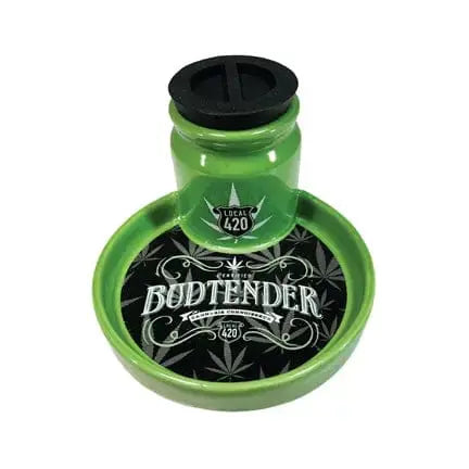 Budtender Green Stash Jar Streamline Ziya Blue
