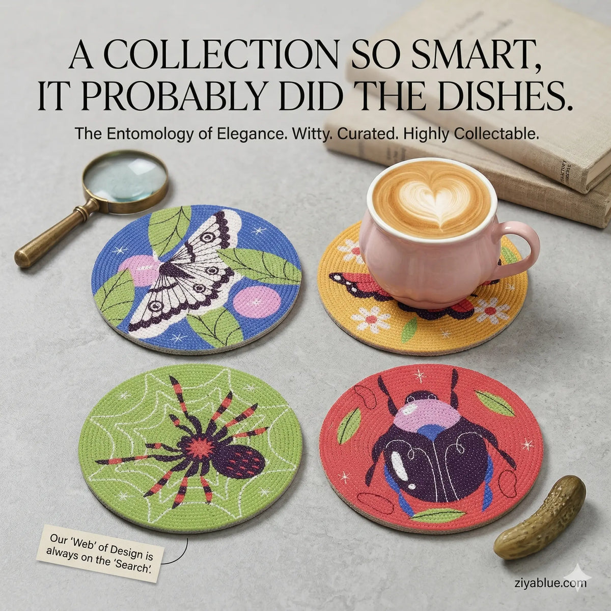 Bugs Beaded Coasters – The "Crawl-Proof" Table Decor  Ziya Blue