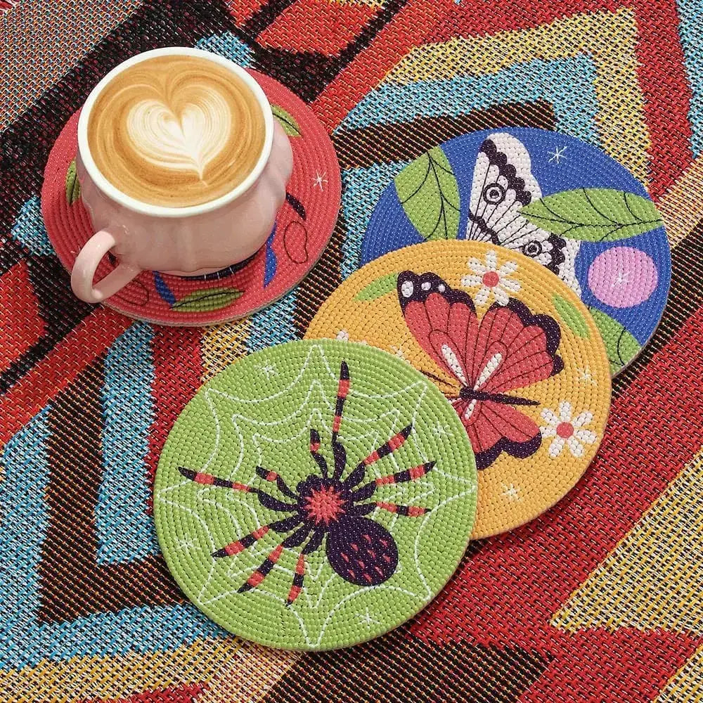 Bugs Beaded Coasters – The "Crawl-Proof" Table Decor Ziya Blue Ziya Blue