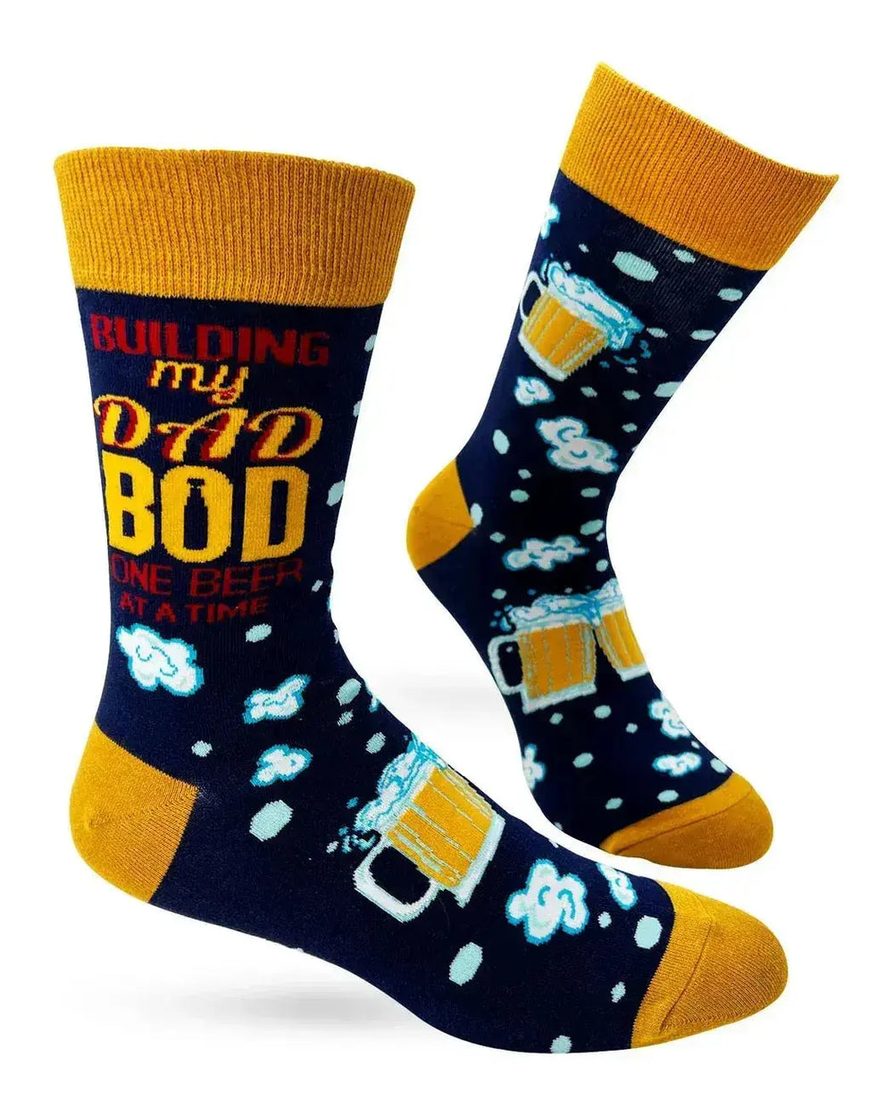 Building My Dad Bod Men's Crew Socks Fabdaz Ziya Blue