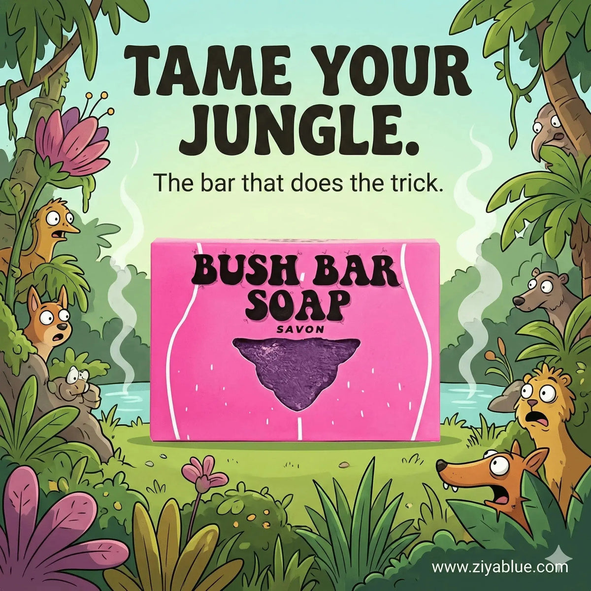 Bush Bar Soap: Coconut Scented Cleanser Gift Republic Ziya Blue