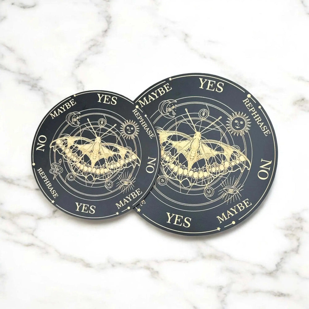 Butterfly Pendulum Board: Black Wood Divination Tool